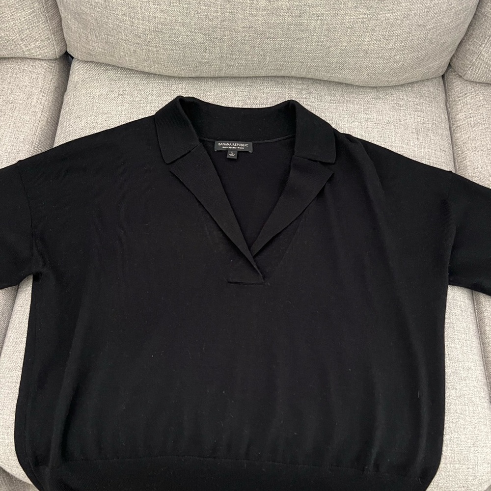 Banana Republic Classic Black Wool Sweater